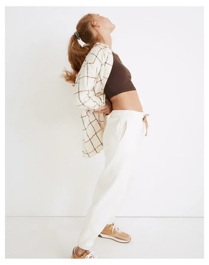 Women MWL Betterfleece Retro Sweatpants Antique Cream Madewell MWL Athleisure