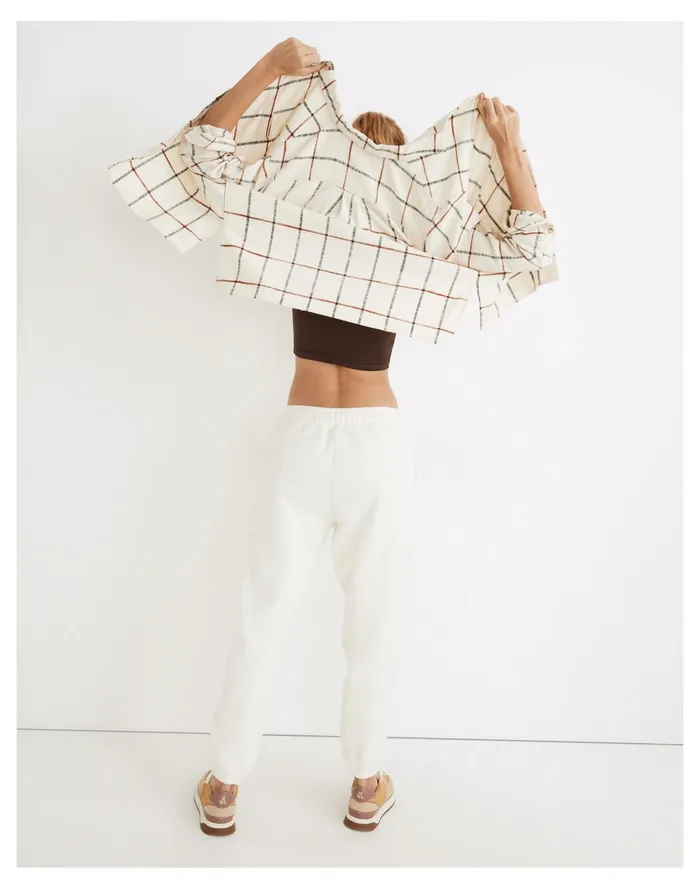 Women MWL Betterfleece Retro Sweatpants Antique Cream Madewell MWL Athleisure