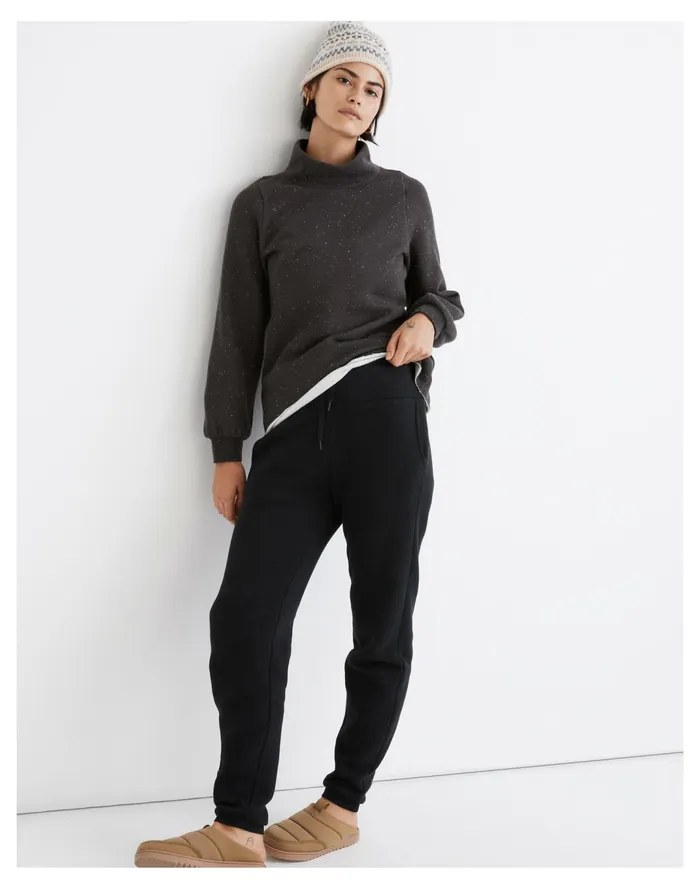 Women MWL Betterterry Relaxed Turtleneck Sweatshirt Hthr Donegal Charcoal Madewell Sweatshirts and Sweatpants Women MWL Betterterry Relaxed Turtleneck Sweatshirt Hthr Donegal Charcoal Madewell Sweatshirts and Sweatpants