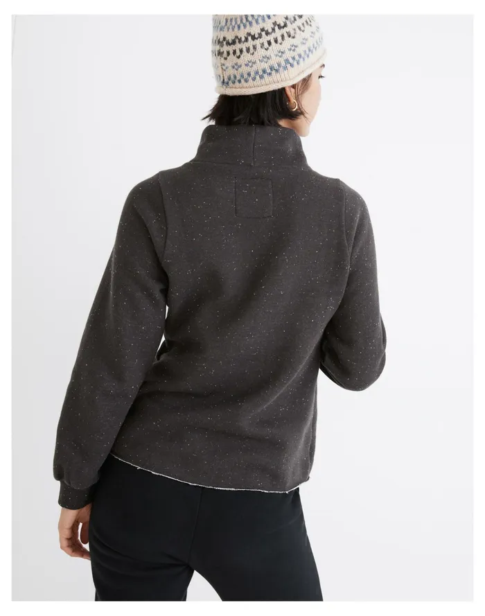 Women MWL Betterterry Relaxed Turtleneck Sweatshirt Hthr Donegal Charcoal Madewell Sweatshirts and Sweatpants Women MWL Betterterry Relaxed Turtleneck Sweatshirt Hthr Donegal Charcoal Madewell Sweatshirts and Sweatpants