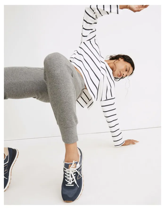 Women MWL Breeze Skinny Joggers Heather Zinc Madewell Pajamas