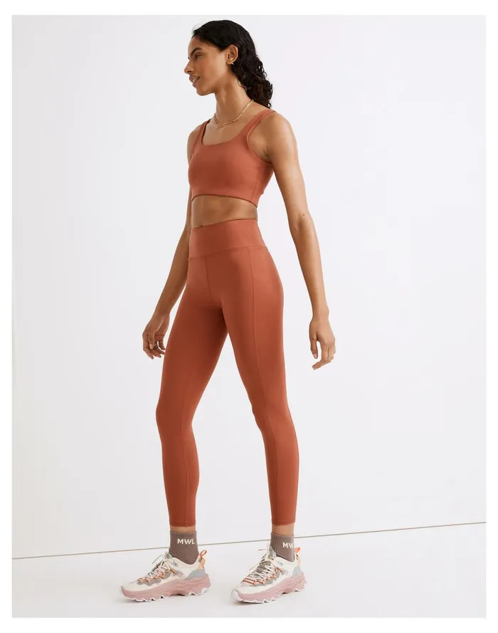 Women MWL Flex High Rise 25034 Leggings Weathered Brick Madewell Activewear Women MWL Flex High Rise 25034 Leggings Weathered Brick Madewell Activewear