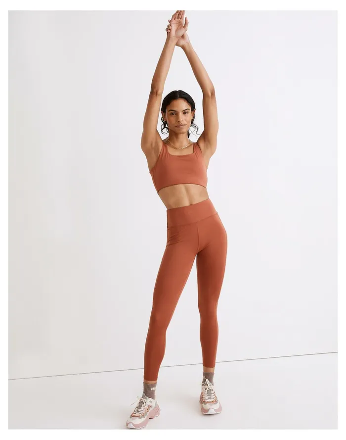 Women MWL Flex High Rise 25034 Leggings Weathered Brick Madewell Activewear Women MWL Flex High Rise 25034 Leggings Weathered Brick Madewell Activewear