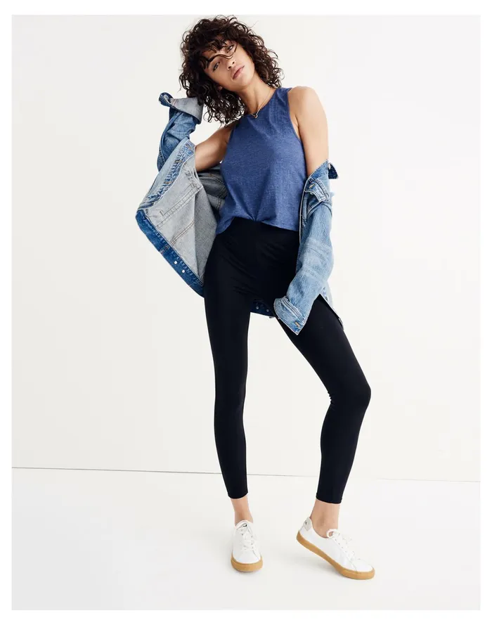 Women MWL Knit High Rise 27034 Leggings True Black Madewell Activewear