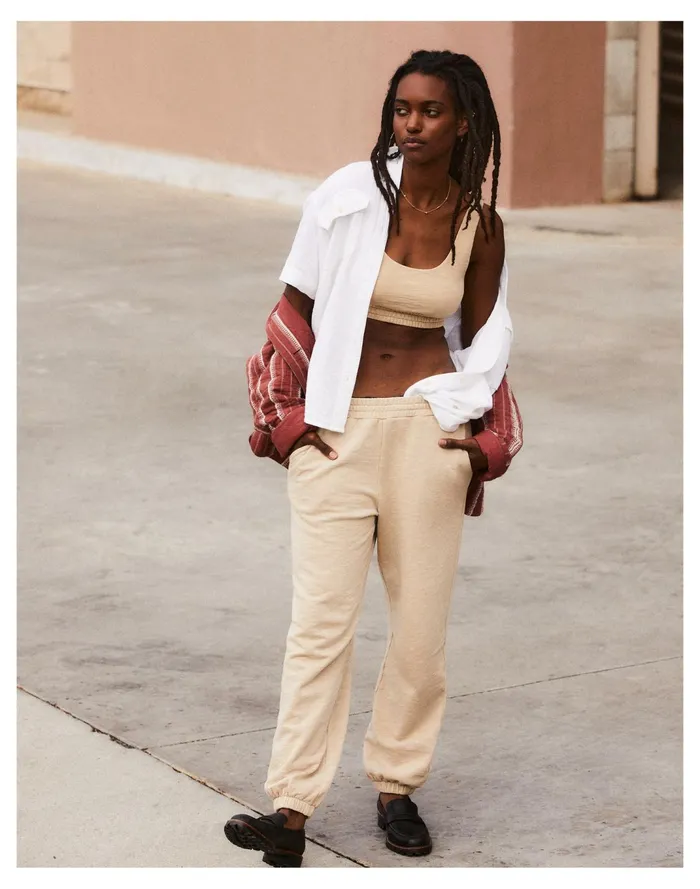 Women MWL Oversized Sweatpants Dried Flax Madewell MWL Athleisure Women MWL Oversized Sweatpants Dried Flax Madewell MWL Athleisure