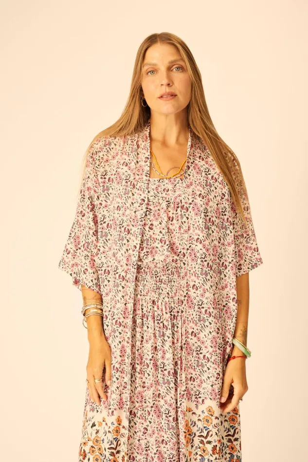 Women Natalie Martin Coverups Lennon Kimono Petite Fleur Rose