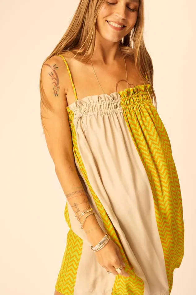 Women Natalie Martin Dresses Donna Dress Block Zigzag Tangerine