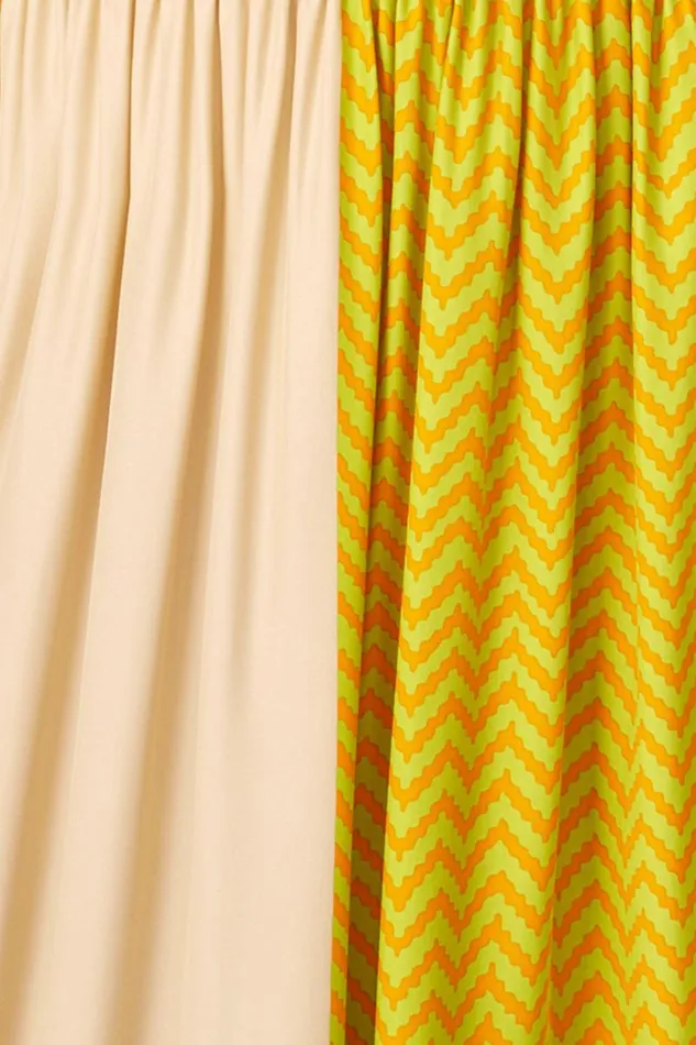 Women Natalie Martin Dresses Donna Dress Block Zigzag Tangerine