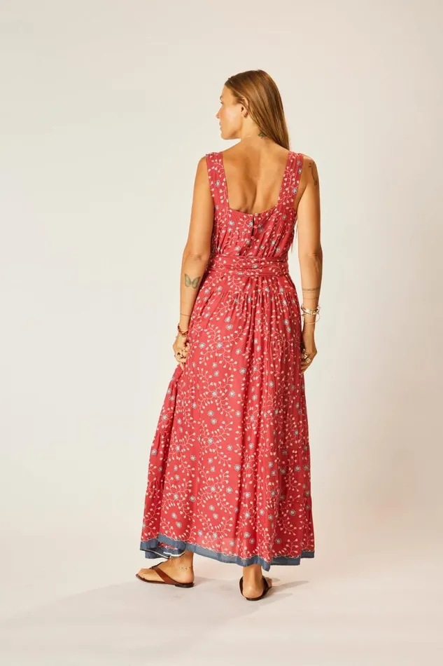 Women Natalie Martin Dresses Jasmine Maxi Pinwheel Barn Red
