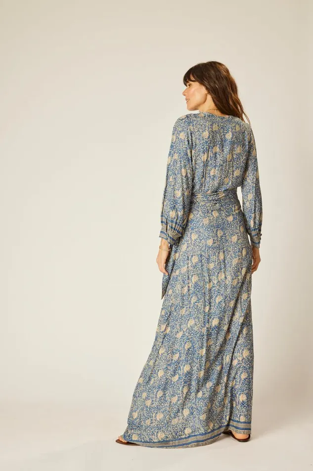 Women Natalie Martin Dresses Kate Long Sleeve Dress Water Lily Blue