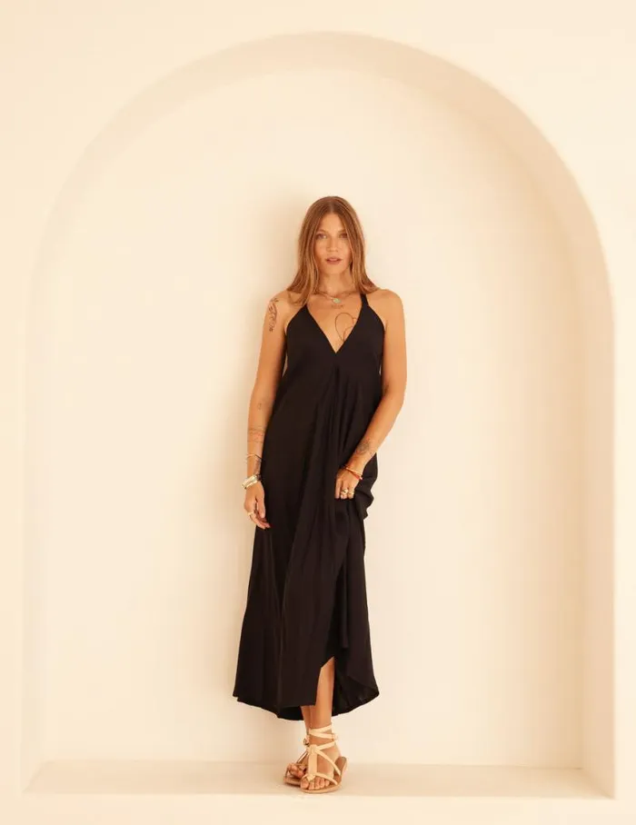 Women Natalie Martin Dresses Lola Dress Black Silk