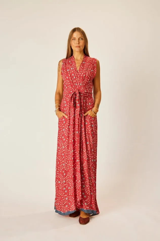 Women Natalie Martin Dresses Nico Sleeveless Dress Pinwheel Barn Red