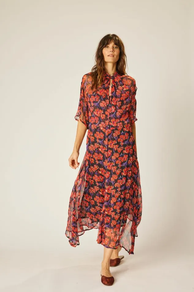 Women Natalie Martin Dresses Tiffany Dress Chiffon Watercolor Onyx