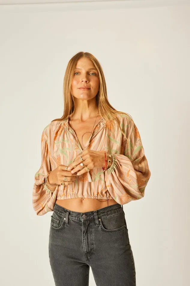 Women Natalie Martin Tops Amelia Top Chamomile Apricot