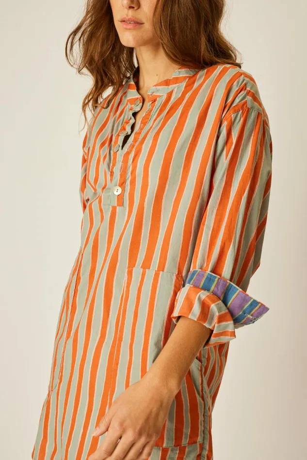 Women Natalie Martin Tops Aprs Swim Top Batik Stripe Sage