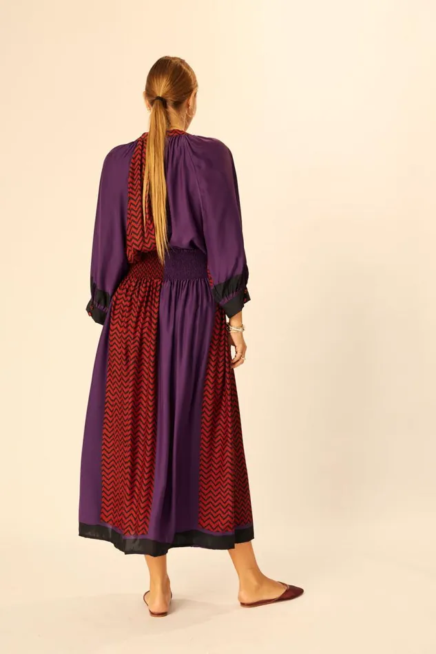 Women Natalie Martin Tops Remy Top Block Zigzag Aubergine