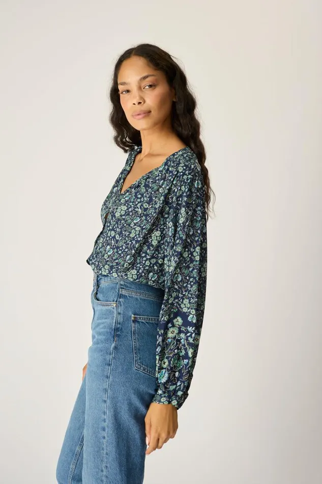Women Natalie Martin Tops Tolan Shirt Petite Fleur Marine