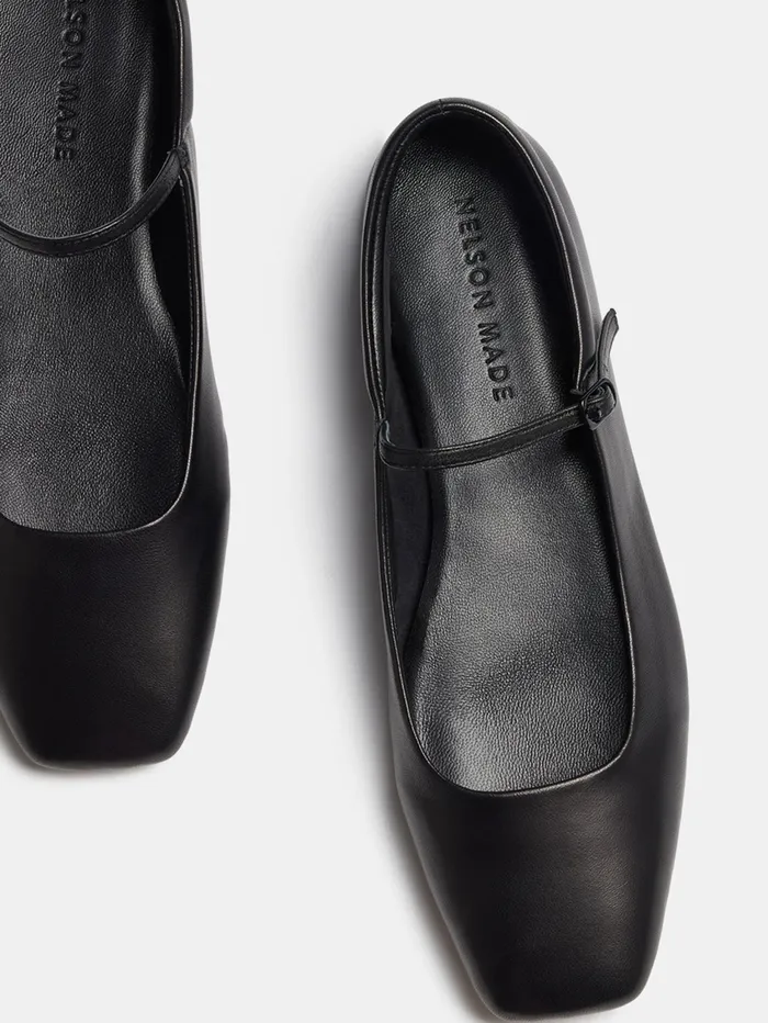 Women Nelson Made 8211 Phoebe Flat In Black The UNDONE Flats