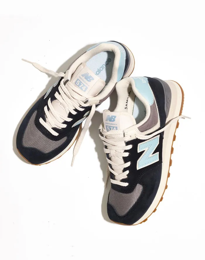 Women New Balance Suede 574 Sneakers Black Madewell Sneakers