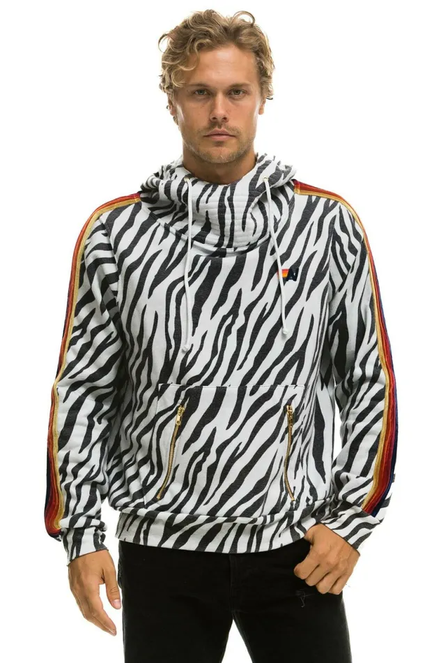 Women NINJA PULLOVER HOODIE 8211 ZEBRA Aviator Nation Hoodies Women NINJA PULLOVER HOODIE 8211 ZEBRA Aviator Nation Hoodies