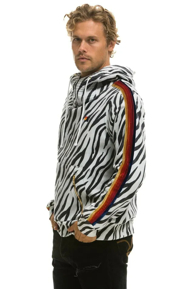 Women NINJA PULLOVER HOODIE 8211 ZEBRA Aviator Nation Hoodies Women NINJA PULLOVER HOODIE 8211 ZEBRA Aviator Nation Hoodies