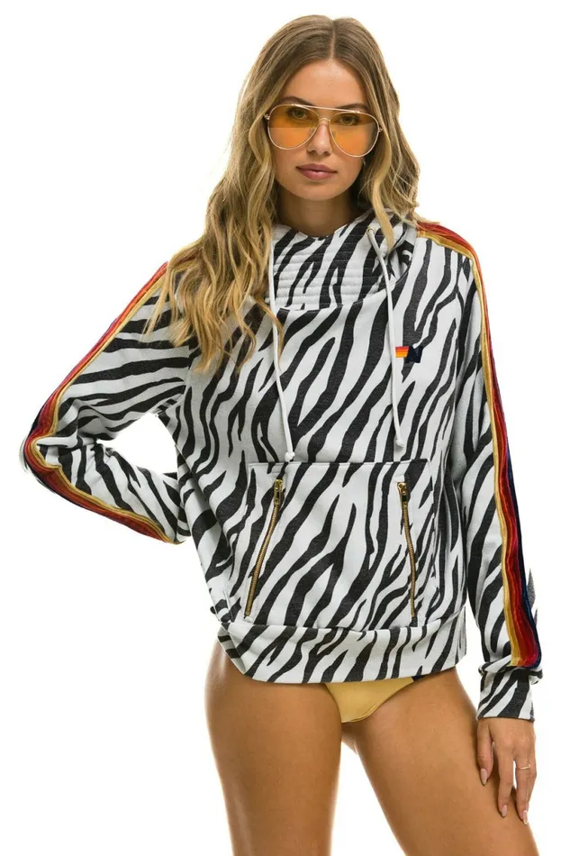 Women NINJA PULLOVER HOODIE 8211 ZEBRA Aviator Nation Hoodies Women NINJA PULLOVER HOODIE 8211 ZEBRA Aviator Nation Hoodies