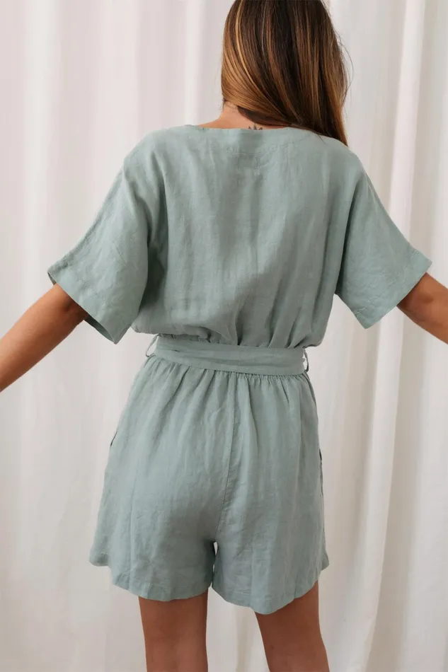 Women Novaya 8211 Washed Green TWOTHIRDS Jumpsuits