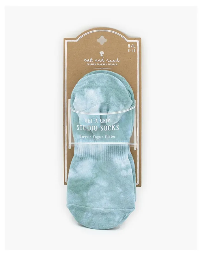 Women Oak And Reed Get A Grip Tie Dye Studio Socks Blue Multi Madewell Activewear