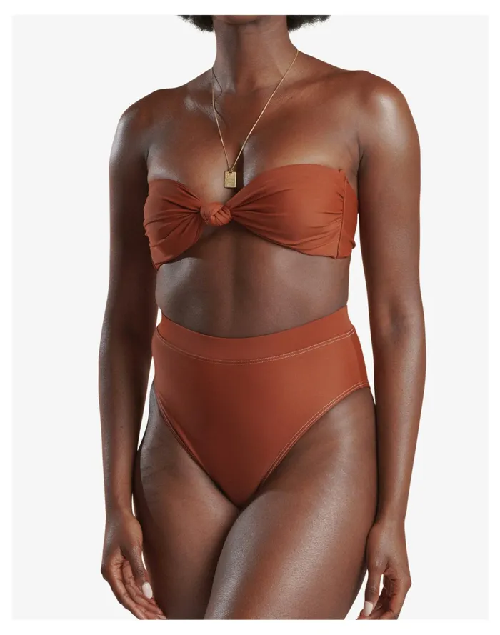 Women OOKIOH NaPali Top Brown Madewell Swim