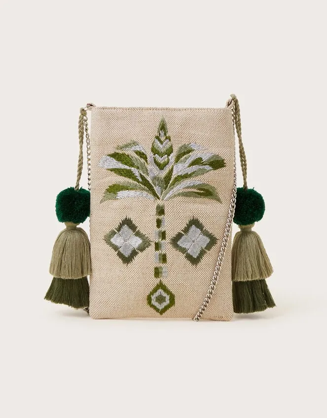 Women Palm Canvas Phone Bag Monsoon Bags and Purses