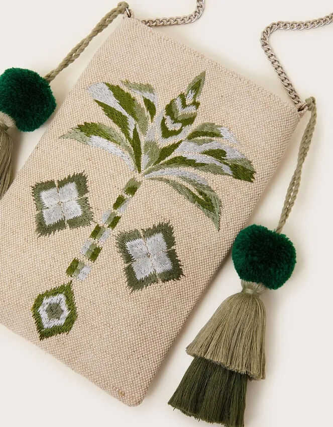 Women Palm Canvas Phone Bag Monsoon Bags and Purses