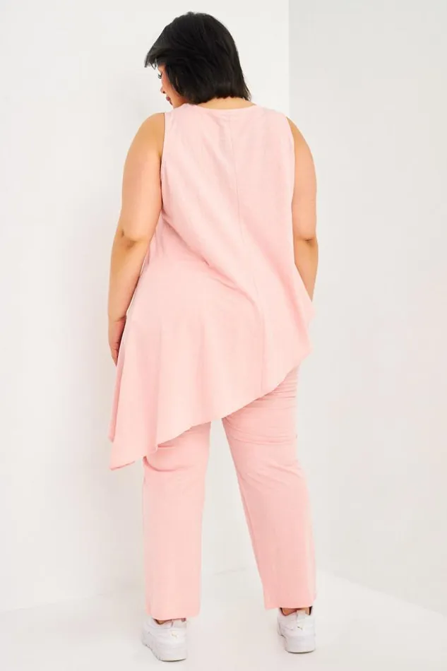 Women Pantalon Paperbag Blanc Uni Pink Brentiny Paris See Everything