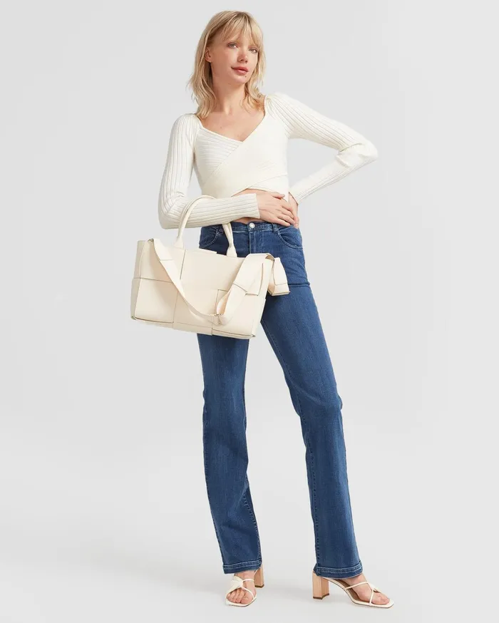 Women Pants and Skirts Belle and Bloom Impossible Highs Bootleg Jean 8211 Dark Wash