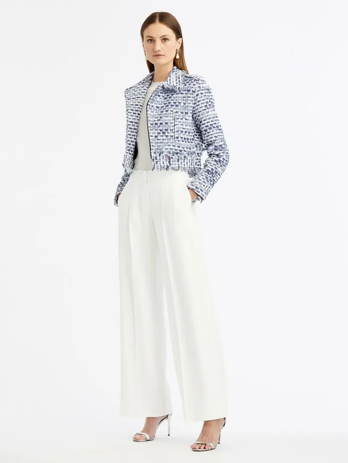 Women Pants and Skirts Oscar De La Renta High Waisted Wide Leg Pant Ivory Women Pants and Skirts Oscar De La Renta High Waisted Wide Leg Pant Ivory