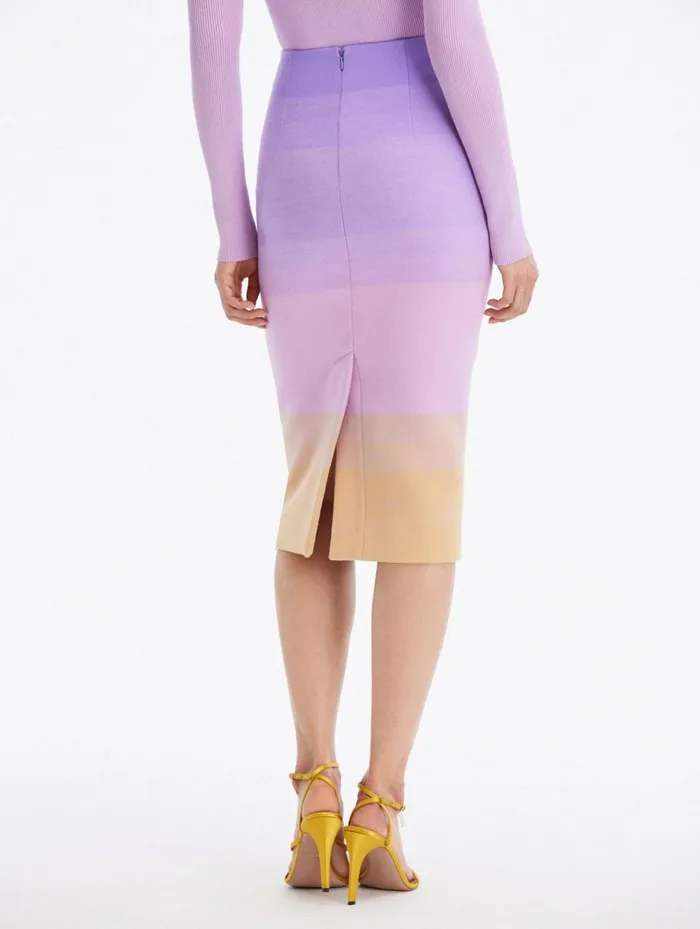 Women Pants and Skirts Oscar De La Renta Ombr Pencil Skirt Irisginger Women Pants and Skirts Oscar De La Renta Ombr Pencil Skirt Irisginger