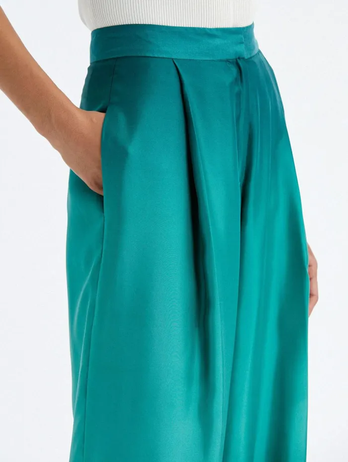 Women Pants and Skirts Oscar De La Renta Ombr Silk Twill Pant Jade Women Pants and Skirts Oscar De La Renta Ombr Silk Twill Pant Jade