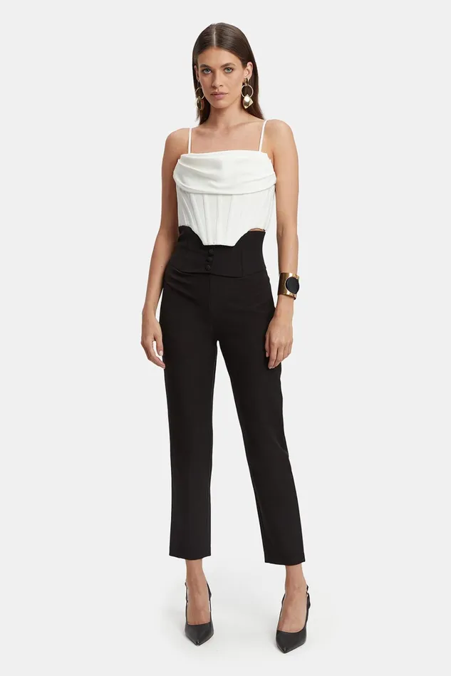 Women Pants Bardot Corset Pant In Black Black