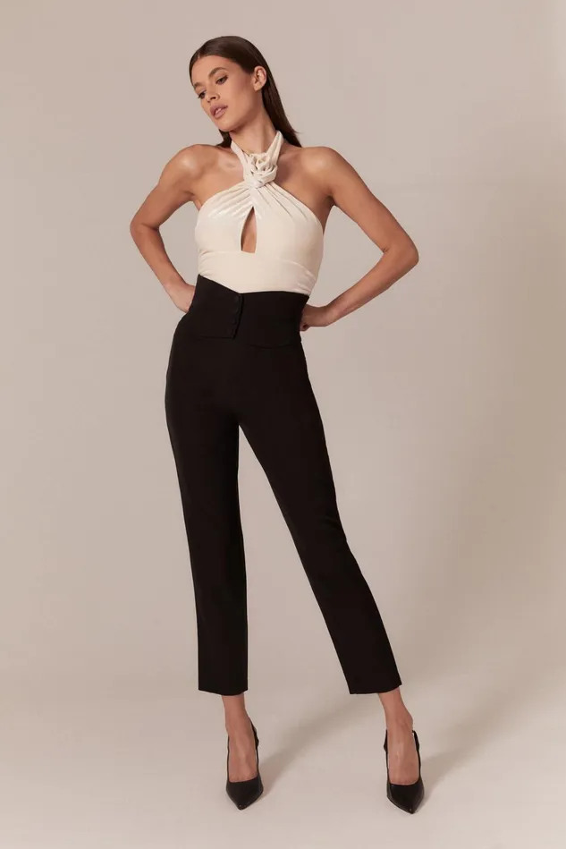 Women Pants Bardot Corset Pant In Black Black Women Pants Bardot Corset Pant In Black Black