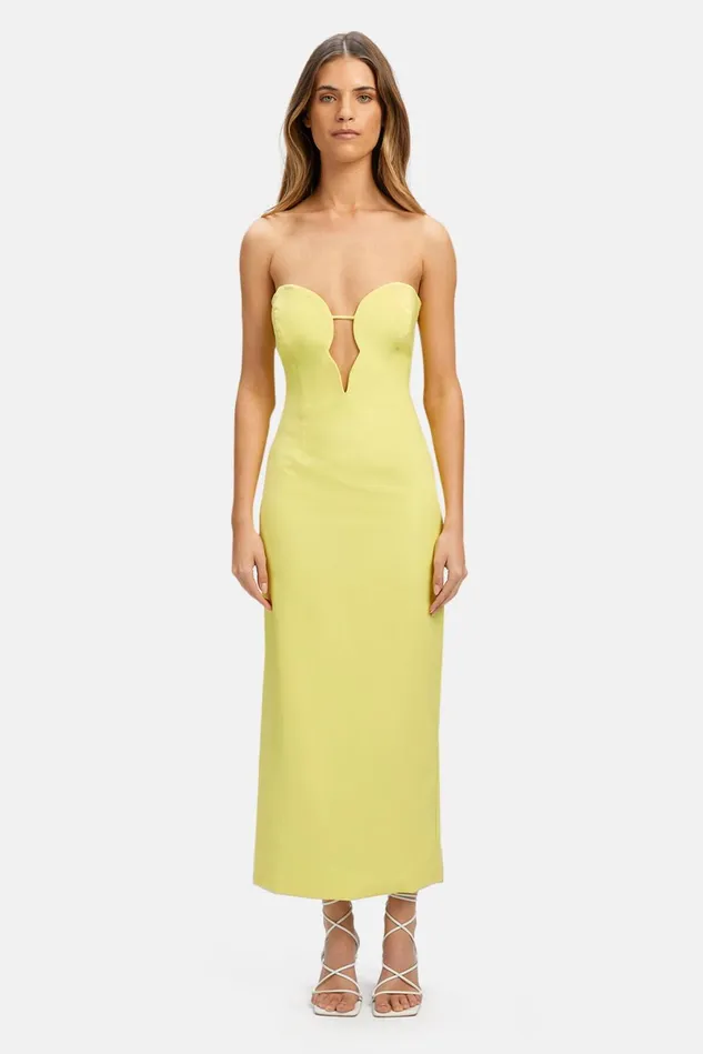 Women Party Dresses Bardot Eleni Midi Dress In Sunshine Sunshine