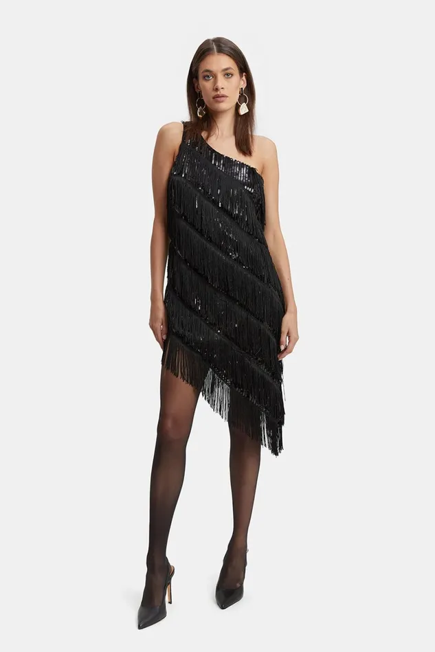 Women Party Dresses Bardot Lennox Mini Dress In Black Black
