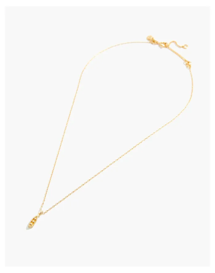 Women Peapod Pendant Necklace Vintage Gold Madewell Necklaces Women Peapod Pendant Necklace Vintage Gold Madewell Necklaces