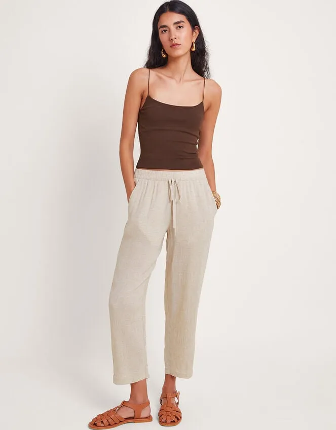 Women Penina Crop Trousers Natural Monsoon Beachwear and Swimwear