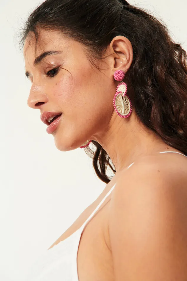 Women Pepitcho EcruRose Earrings Des Petits Hauts Jewellery Dph X Feeka