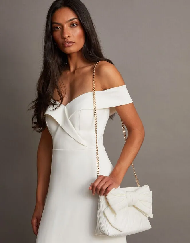 Women Pleated Bow Bag Monsoon Bags and Purses