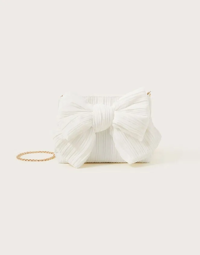 Women Pleated Bow Bag Monsoon Bags and Purses