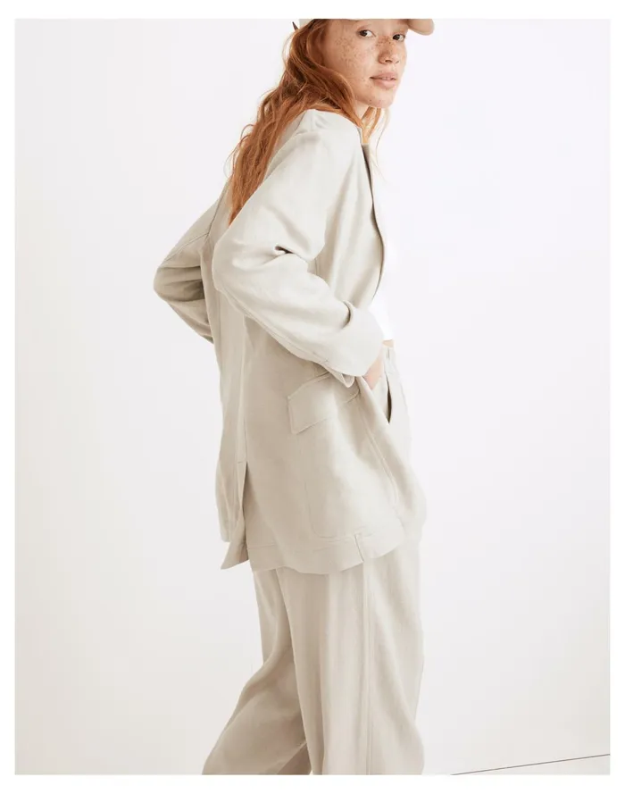 Women Plus Breezewoven Larsen Blazer Ashen Sage Madewell Jackets Women Plus Breezewoven Larsen Blazer Ashen Sage Madewell Jackets