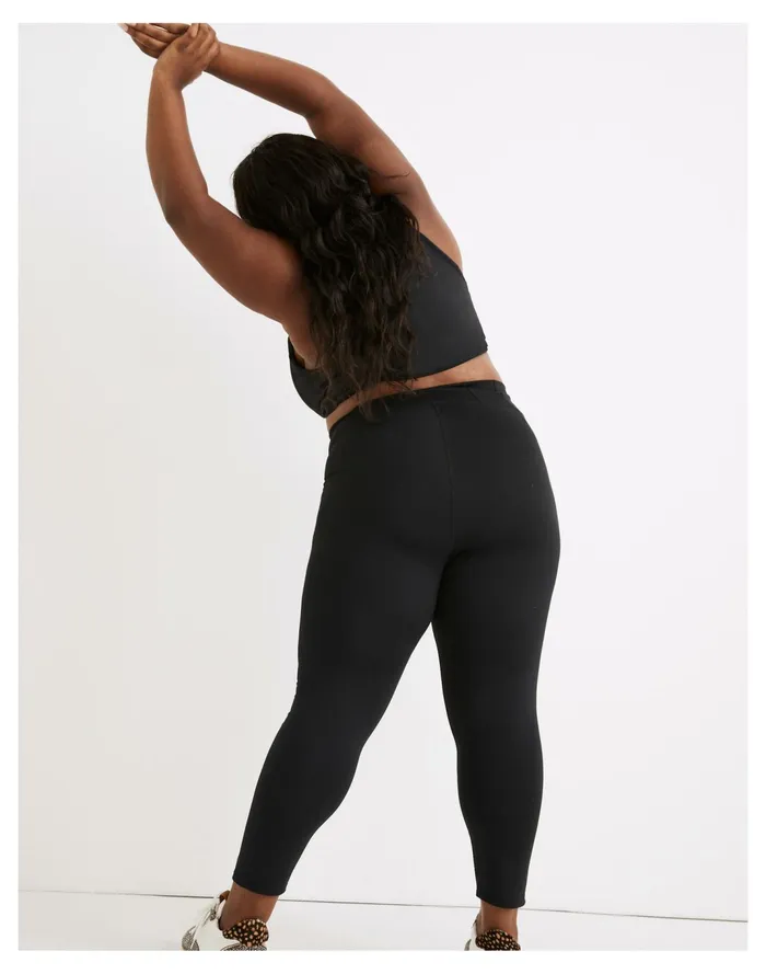 Women Plus Curvy MWL Form High Rise 25034 Leggings True Black Madewell MWL Athleisure Women Plus Curvy MWL Form High Rise 25034 Leggings True Black Madewell MWL Athleisure