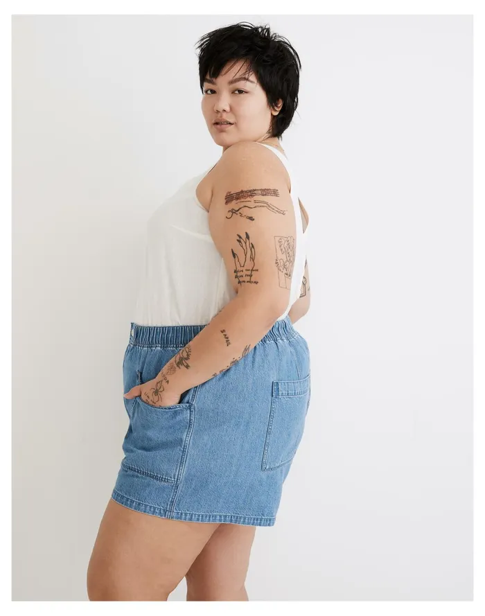 Women Plus Denim Pull On Utility Shorts In Grandfield Wash Grandfield Wash Madewell Shorts Women Plus Denim Pull On Utility Shorts In Grandfield Wash Grandfield Wash Madewell Shorts