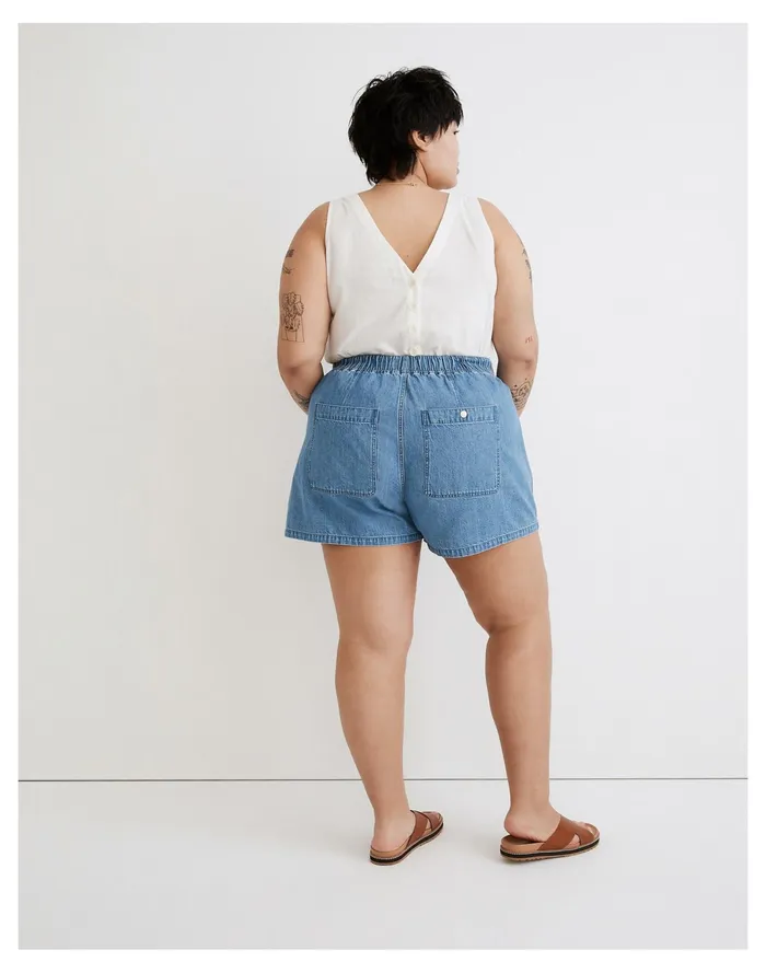 Women Plus Denim Pull On Utility Shorts In Grandfield Wash Grandfield Wash Madewell Shorts Women Plus Denim Pull On Utility Shorts In Grandfield Wash Grandfield Wash Madewell Shorts