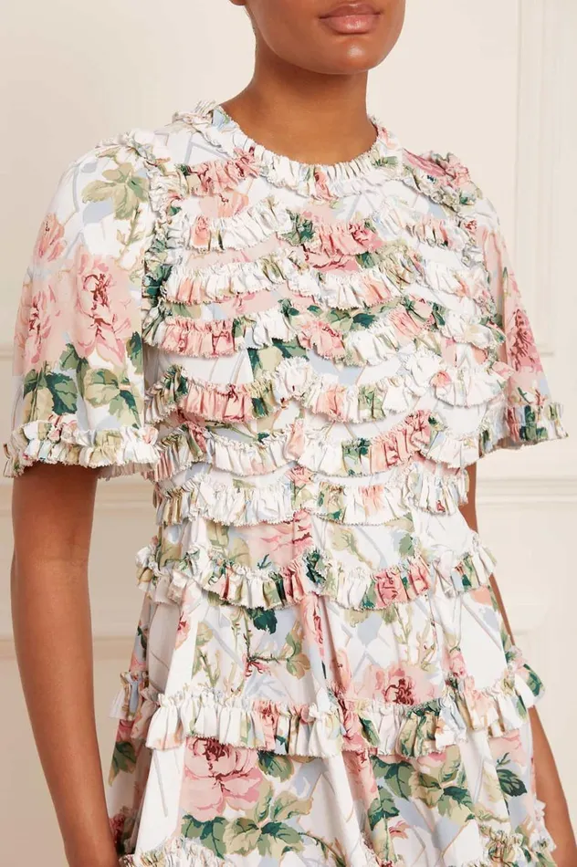 Women Printed Dresses Needle and Thread Harlequin Rose Crepe Mini Dress Multi Women Printed Dresses Needle and Thread Harlequin Rose Crepe Mini Dress Multi